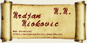 Mrđan Mioković vizit kartica